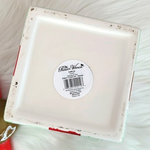 RARE Pioneer Woman Christmas Present Ceramic Charlie Basset Hound Dog Cookie Jar - Picture 16 of 17